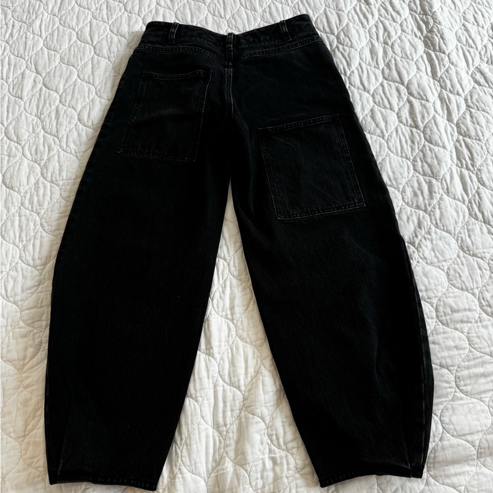 Tibi Black Denim barrel jeans